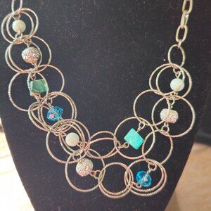 Pretty Necklace with Circles and Rocks